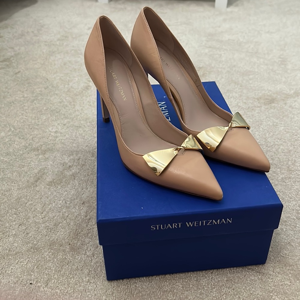 Women’s Stuart Weitzman Tan High Heels Pumps New In Box Size 6